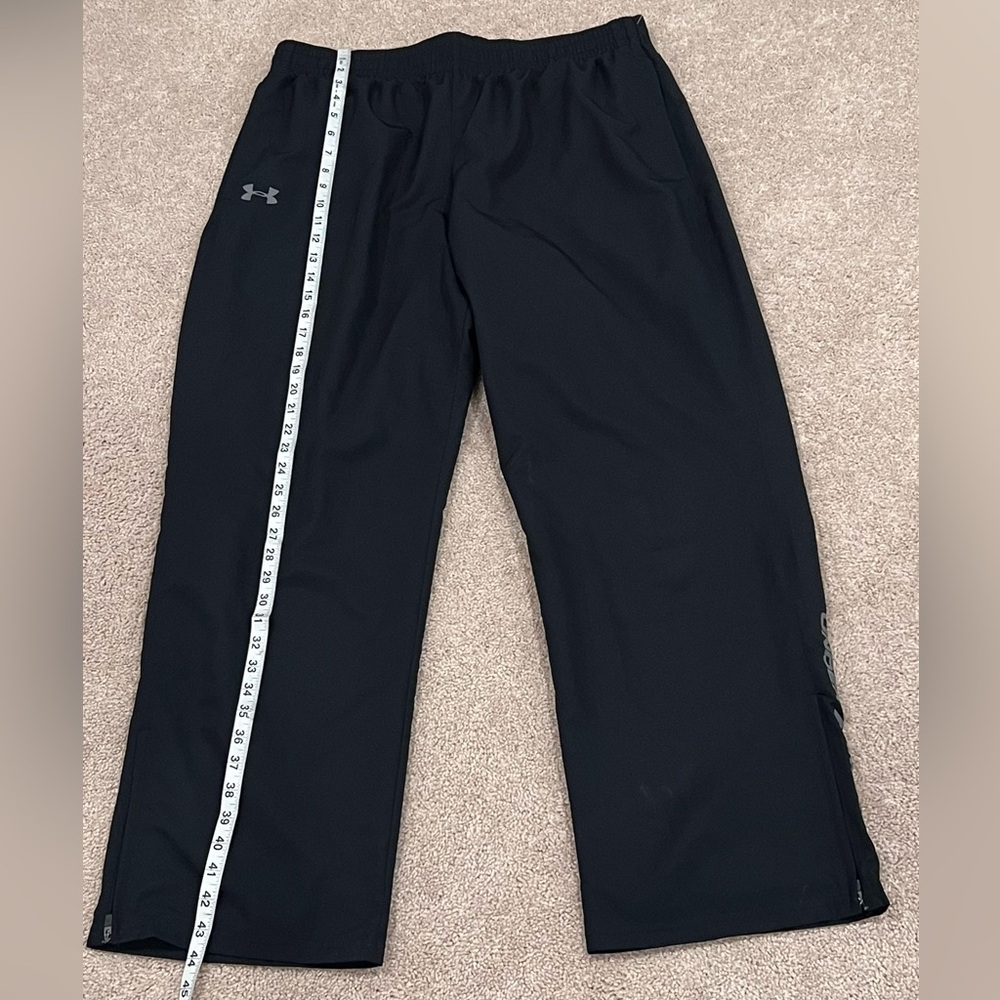 Under Armour Men’s XL Black Track Pants Zipper Ankle Training Athletic